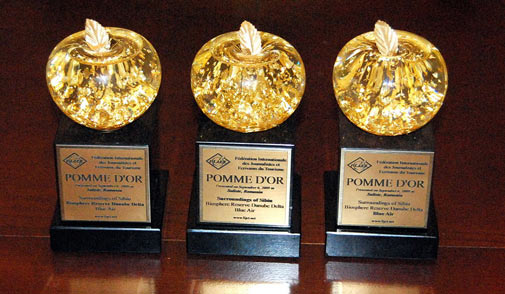 România a fost distinsă cu 3 premii „Pomme d’Or”